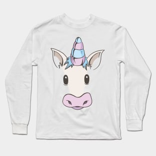Unicorn Face Long Sleeve T-Shirt